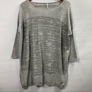3For$20 Pink Blush Sequence Gray Sweater Size:s/m